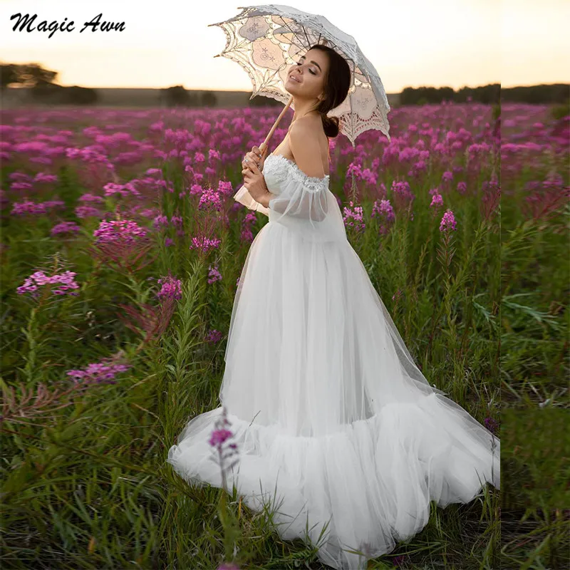 Magic Awn 2021 Boho Off The Shoulder Wedding Dresses Short Sleeves Lace Appliques Country Mariage Gowns Corset Back Robes Mariee
Magic Awn 2021 Boho Off The Shoulder Wedding Dresses Short Sleeves Lace Appliques Country Mariage Gowns Corset Back Robes Mariee