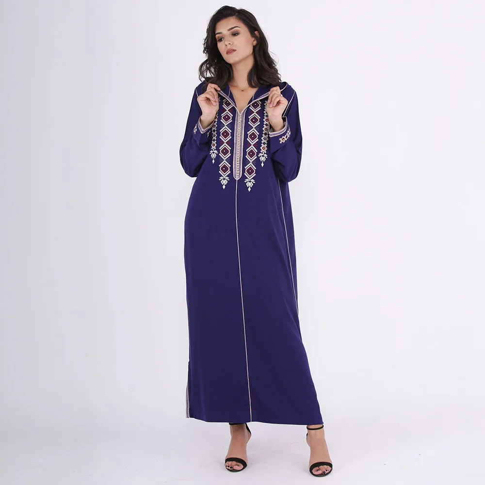 Muslim Fashion Womens Dress Solid Color Embroidery Casual Temperament Simplicity 2021 Autumn Winter New Hooded Long Sleeve Dress
Muslim Fashion Womens Dress Solid Color Embroidery Casual Temperament Simplicity 2021 Autumn Winter New Hooded Long Sleeve Dress