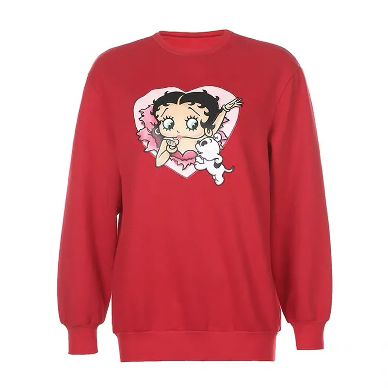 80s 90s American Vintage Cartoon Print Girl's Pullover Autumn Thick Warm Long Sleeve Hoodies Plus Size Loose Women Sweatshirts
80s 90s American Vintage Cartoon Print Girl's Pullover Autumn Thick Warm Long Sleeve Hoodies Plus Size Loose Women Sweatshirts