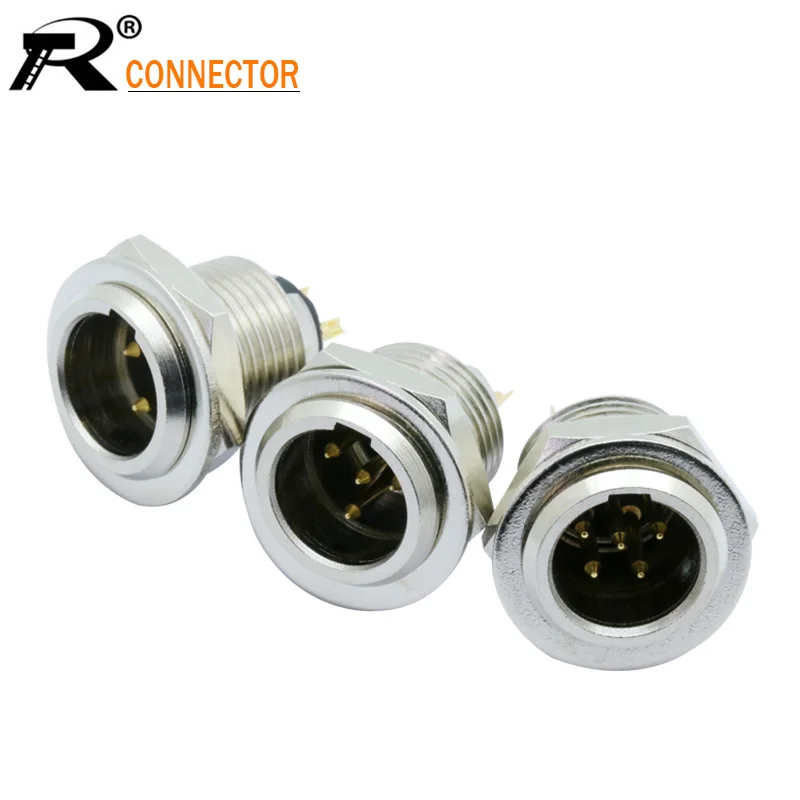 1 шт. мини XLR 3 4 5 6 Pin штекер на шасси панель Разъем маленький аудио микрофон