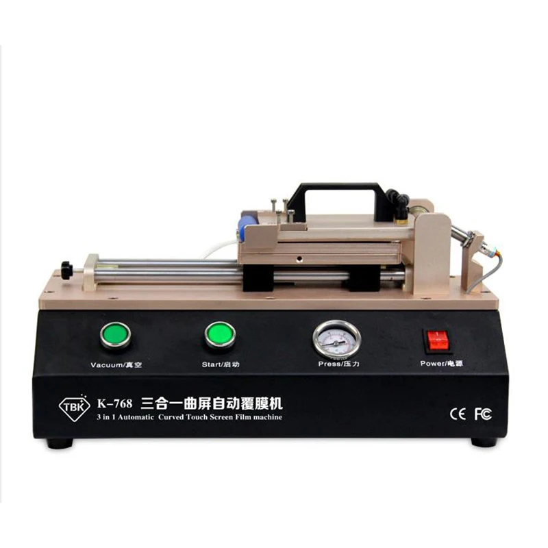 

Newest 3 in 1 TBK-768 Automatic Curved Touch Screen OCA Film Laminating Machine For S6 S7 Edge Plus Laminator for Curved Screen