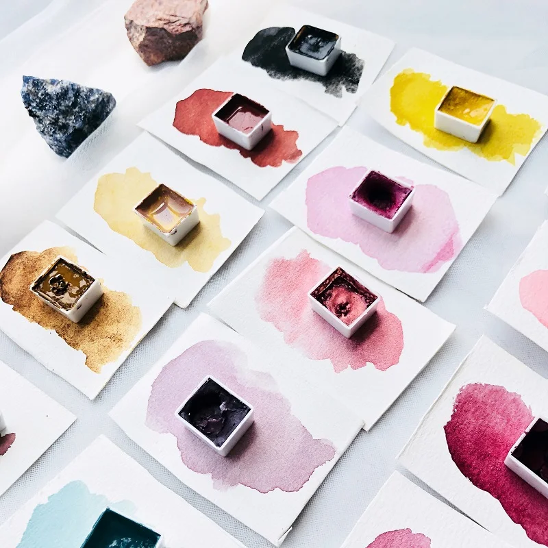 Handmade Grinding Minerals Solid Watercolor Pigment Single Piece Self-select Color Import Master Water color Paint Art Supplies
Handmade Grinding Minerals Solid Watercolor Pigment Single Piece Self-select Color Import Master Water color Paint Art Supplies