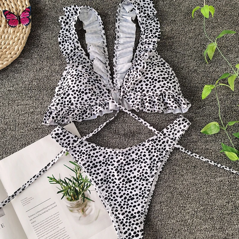 Sexy Ruffle Bikini Mujer 2020 Swimsuit Woman Bandage Swimwear Thong Bikini Set Bathing Suit Beachwear Swimming Suit for Woman
Sexy Ruffle Bikini Mujer 2020 Swimsuit Woman Bandage Swimwear Thong Bikini Set Bathing Suit Beachwear Swimming Suit for Woman