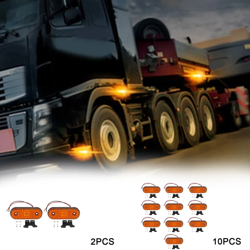 2/10PCS Truck Side Marking LED Light Tractor RV Trailer 24V Flashing Light Truck Pickup Truck Tail Light Auto Parts Accessories
2/10PCS Truck Side Marking LED Light Tractor RV Trailer 24V Flashing Light Truck Pickup Truck Tail Light Auto Parts Accessories