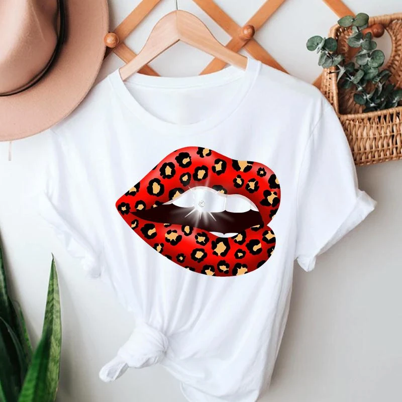 ZOGANK Women Fashion Leopard Red Lips Printed Summer 90s Clothing Short Sleeve Tshirts Clothes Graphic T Top Lady Female T-Shirt
ZOGANK Women Fashion Leopard Red Lips Printed Summer 90s Clothing Short Sleeve Tshirts Clothes Graphic T Top Lady Female T-Shirt