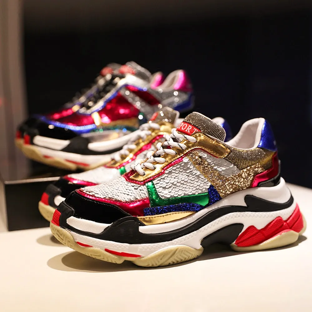 Color Matching Sequined Platform Sneakers Mesh Dad Shoes Women 2020 Spring and Summer New Korean Style Ins Super Fire Shoes
Color Matching Sequined Platform Sneakers Mesh Dad Shoes Women 2020 Spring and Summer New Korean Style Ins Super Fire Shoes