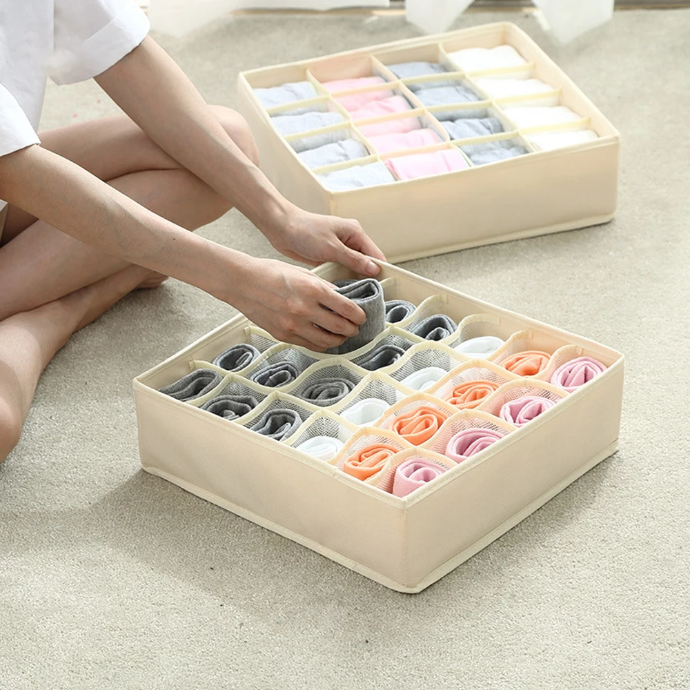 Simple Modern Storage Box Underwear Socks Bra Mesh Storage Box Multi-grid Collapsible Washable Finishing Box
Simple Modern Storage Box Underwear Socks Bra Mesh Storage Box Multi-grid Collapsible Washable Finishing Box