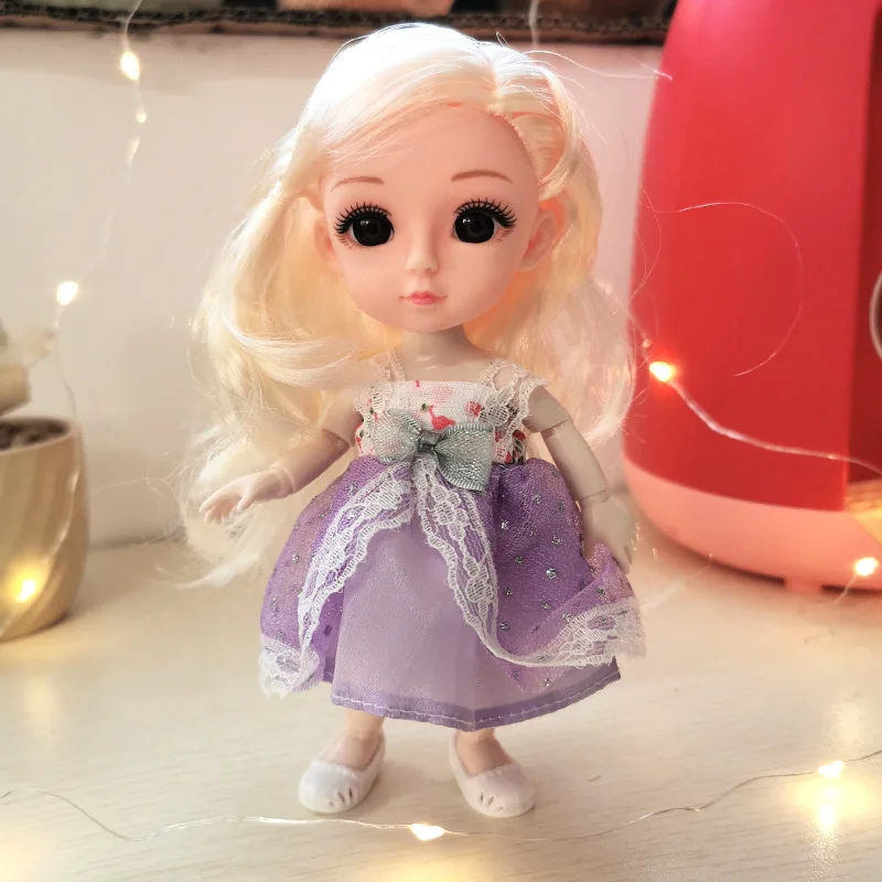 16 см BJD мини кукла 13 подвижных шарниров девочка ребенок 3D большие глаза красивая игрушка «сделай сам» кукла с одеждой платье Модная Кукла
16 см BJD мини кукла 13 подвижных шарниров девочка ребенок 3D большие глаза красивая игрушка «сделай сам» кукла с одеждой платье Модная Кукла