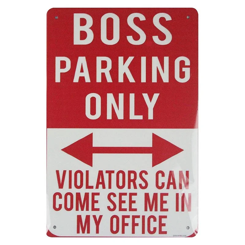 Boss Parking Only Tin Metal Sign 0664a 20x30cm
Boss Parking Only Tin Metal Sign 0664a 20x30cm