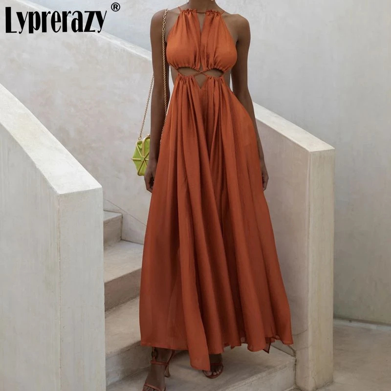 Lyprerazy Women Halter Lace Up A-line Dress Summer Hollow Out Bohemia Long Dresses Female Elegant Party Clothes Vestidos
Lyprerazy Women Halter Lace Up A-line Dress Summer Hollow Out Bohemia Long Dresses Female Elegant Party Clothes Vestidos