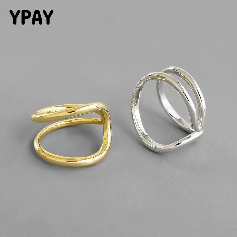 Женское Открытое кольцо YPAY, гладкое регулируемое серебряное кольцо с двойными линиями, в Корейском стиле, YMR1020, 100%
Женское Открытое кольцо YPAY, гладкое регулируемое серебряное кольцо с двойными линиями, в Корейском стиле, YMR1020, 100%