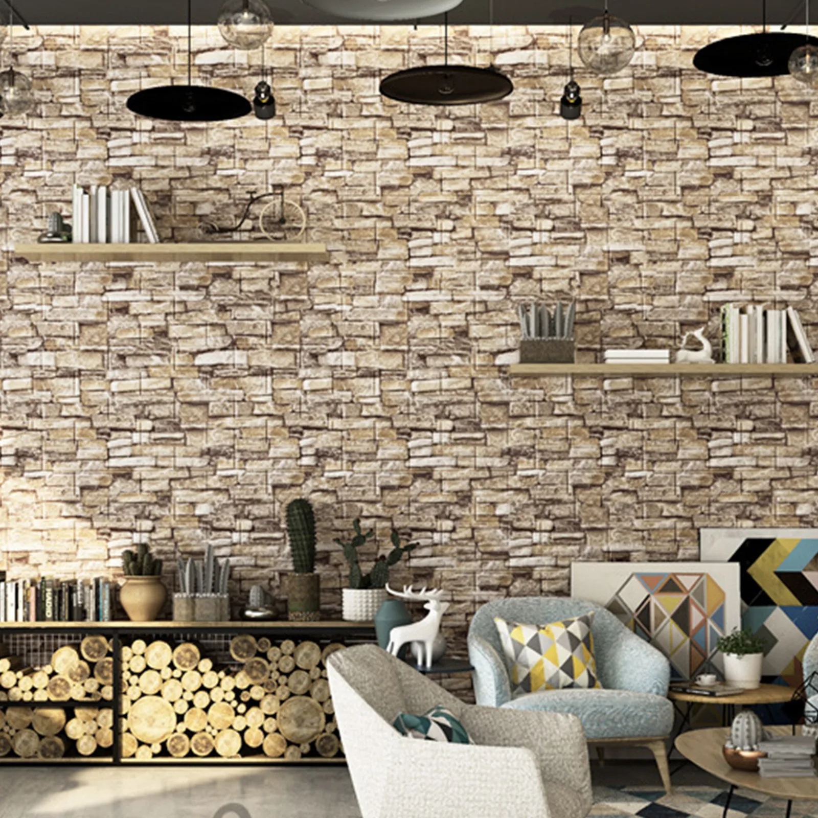 Stone Pattern 3d Foam Brick Pattern Wallpaper Wall Stickers Living Room Self-Adhesive Waterproof Stickers 10pcs 70x77cm
Stone Pattern 3d Foam Brick Pattern Wallpaper Wall Stickers Living Room Self-Adhesive Waterproof Stickers 10pcs 70x77cm