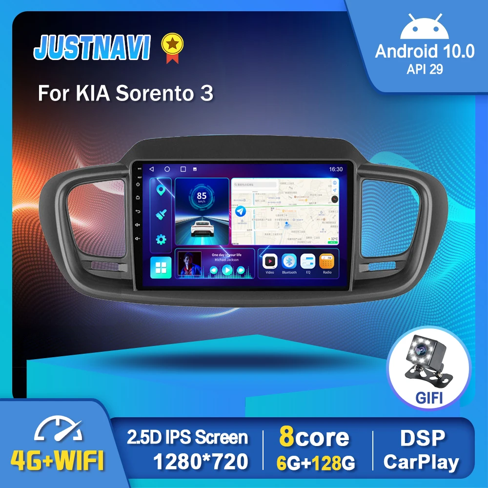 4G WIFI Car Radio Player 6G 128G For KIA Sorento 3 2014-2018 Auto GPS Stereo DSP OBD 8 Core Carplay Android 10.0 No 2 din DVD 9" 
4G WIFI Car Radio Player 6G 128G For KIA Sorento 3 2014-2018 Auto GPS Stereo DSP OBD 8 Core Carplay Android 10.0 No 2 din DVD 9"
