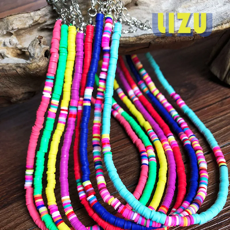 European and American new color 4mm necklace beach boho ethnic short necklace girl soft ceramic neck necklace jewelry
European and American new color 4mm necklace beach boho ethnic short necklace girl soft ceramic neck necklace jewelry