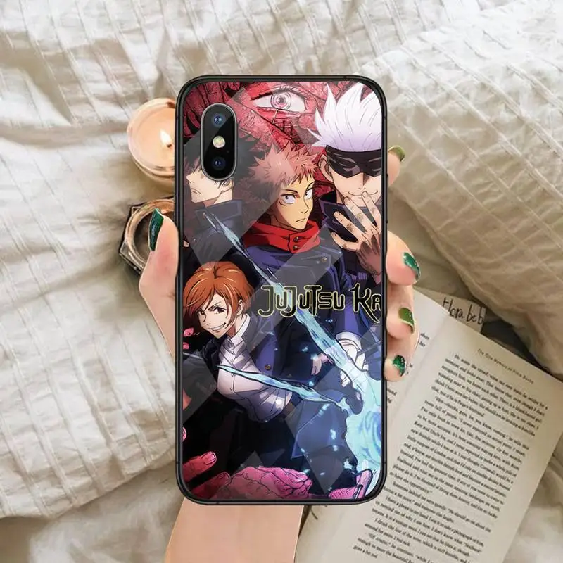 Jujutsu Kaisen Phone Case Tempered glass For iphone 6 6S 7 8 plus X XS XR 11 12 mini PRO MAX