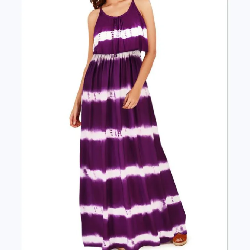 Casual Beach Style Women Striped Maxi Dress 2020 Summer Fashion O-neck Spaghetti Straps Dress
Casual Beach Style Women Striped Maxi Dress 2020 Summer Fashion O-neck Spaghetti Straps Dress