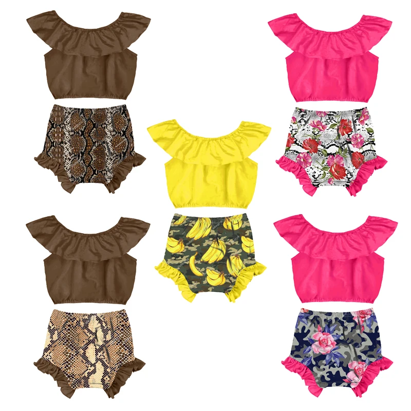 2pcs/set Girls Clothing Sets Solid Color Sleeveless Top and Snakeskin Pattern Flowers Shorts Children's Clothing Gifts For Kids
2pcs/set Girls Clothing Sets Solid Color Sleeveless Top and Snakeskin Pattern Flowers Shorts Children's Clothing Gifts For Kids