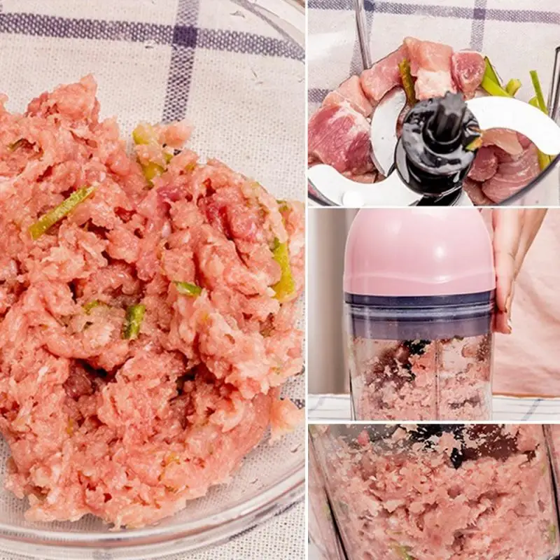 4 Ультра-острых электрических кухонных измельчителя портативная мясорубка