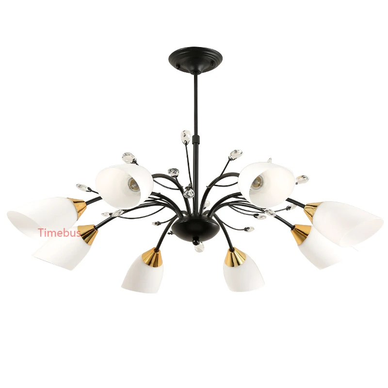 Fashion Home Living Room Crystal Lights American Wrought Iron led Chandelier Modern Bedroom Lamp Restaurant Crystal Chandeliers
Fashion Home Living Room Crystal Lights American Wrought Iron led Chandelier Modern Bedroom Lamp Restaurant Crystal Chandeliers