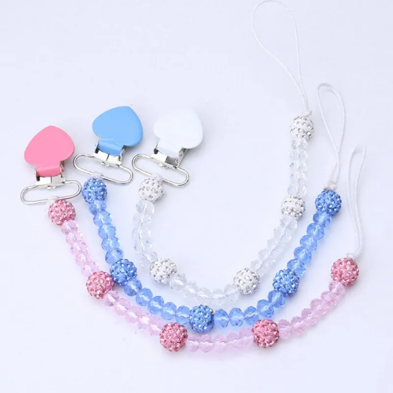 New Crystal Baby Pacifier Clips Nipple Holder Baby Pram Hook Hanging Strap Soother Holder Anti Folder Pacifier Clip Chain
New Crystal Baby Pacifier Clips Nipple Holder Baby Pram Hook Hanging Strap Soother Holder Anti Folder Pacifier Clip Chain