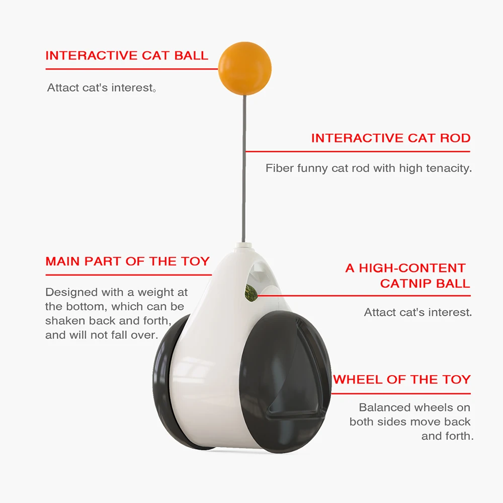 Tumbler Swing Toys for Cats Kitten Interactive Balance Car Cat Chasing Toy With Catnip Funny Pet Products for Dropshipping
Tumbler Swing Toys for Cats Kitten Interactive Balance Car Cat Chasing Toy With Catnip Funny Pet Products for Dropshipping
