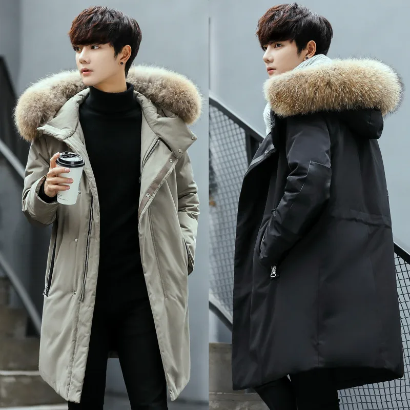 YASUGUOJI New 2021 Warm White Dunk Down Long Winter Jacket Men Fashion Elbow Patch Mens Parka Jacket with Fur Hooded
YASUGUOJI New 2021 Warm White Dunk Down Long Winter Jacket Men Fashion Elbow Patch Mens Parka Jacket with Fur Hooded