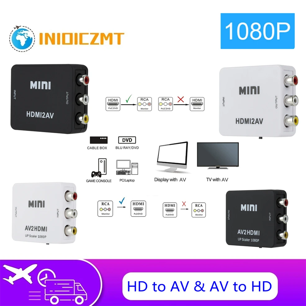 HDMI-compatible to RCA Converter AV/CVSB L/R Video Box HD1080P HDMI-compatible2AV Support NTSC PAL Output HDMI-compatible To AV
HDMI-compatible to RCA Converter AV/CVSB L/R Video Box HD1080P HDMI-compatible2AV Support NTSC PAL Output HDMI-compatible To AV