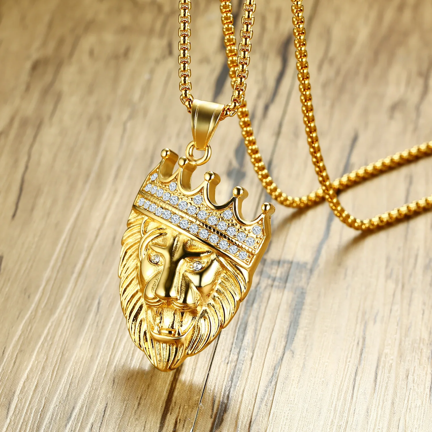 FXM stainless steel CCE350 necklace hot sell gold color popular single women 52mm Gold Lion's head gift women jewelry
FXM stainless steel CCE350 necklace hot sell gold color popular single women 52mm Gold Lion's head gift women jewelry