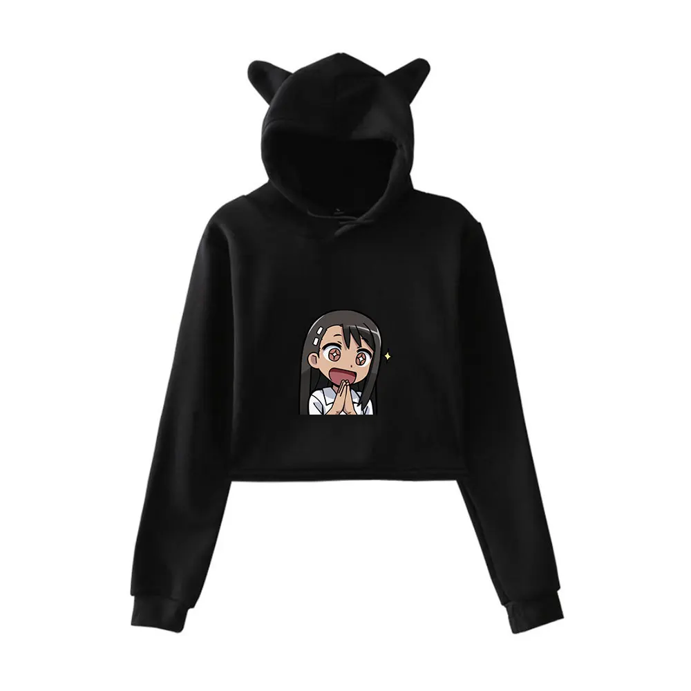 Nagatoro Print Cat Cropped Hoodies Girl Long Sleeve Hooded Pullover Crop Tops Sweet Sexy Loose Tide
Nagatoro Print Cat Cropped Hoodies Girl Long Sleeve Hooded Pullover Crop Tops Sweet Sexy Loose Tide
