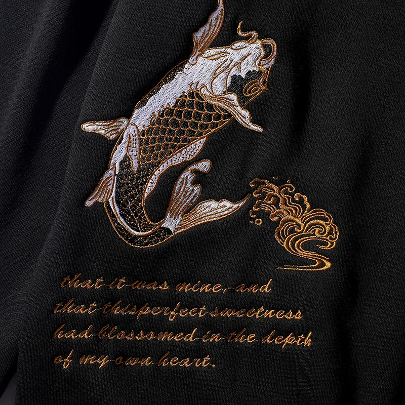 Embroidery Brocade Carp Pullover Sweatshirts Hoodies Men Cotton O-neck Harajuku Hip Hop Streetwear 2020 Mens Fashion Tops WY288
Embroidery Brocade Carp Pullover Sweatshirts Hoodies Men Cotton O-neck Harajuku Hip Hop Streetwear 2020 Mens Fashion Tops WY288
