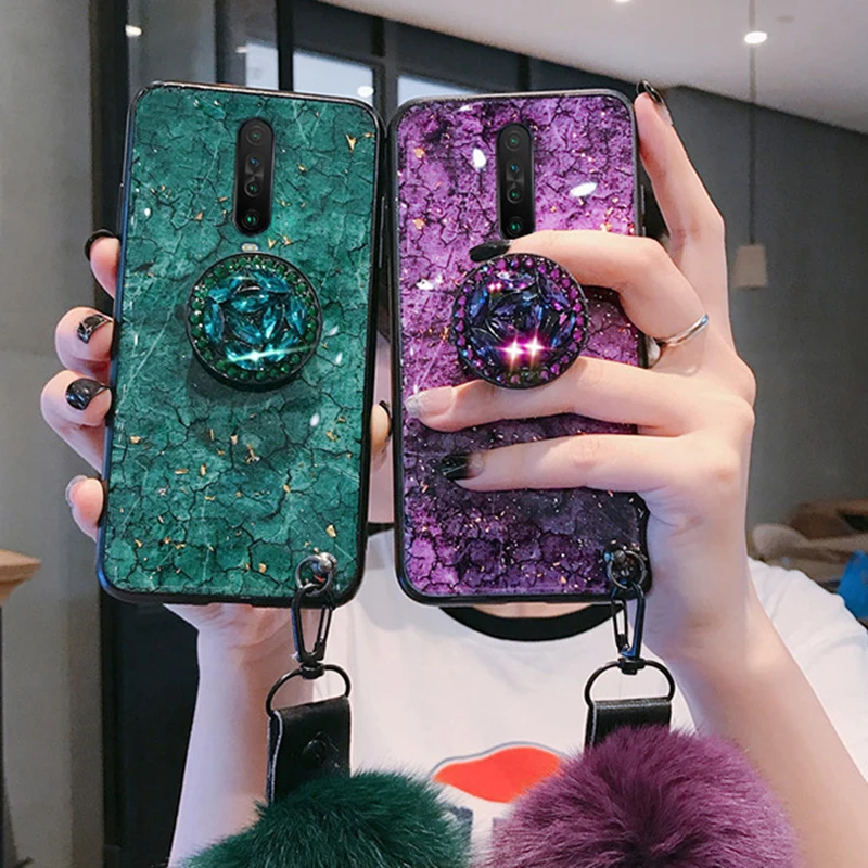 Чехол для Redmi Note 7 8 8A S2 Pro мягкий силиконовый чехол из ТПУ с мраморным кронштейном