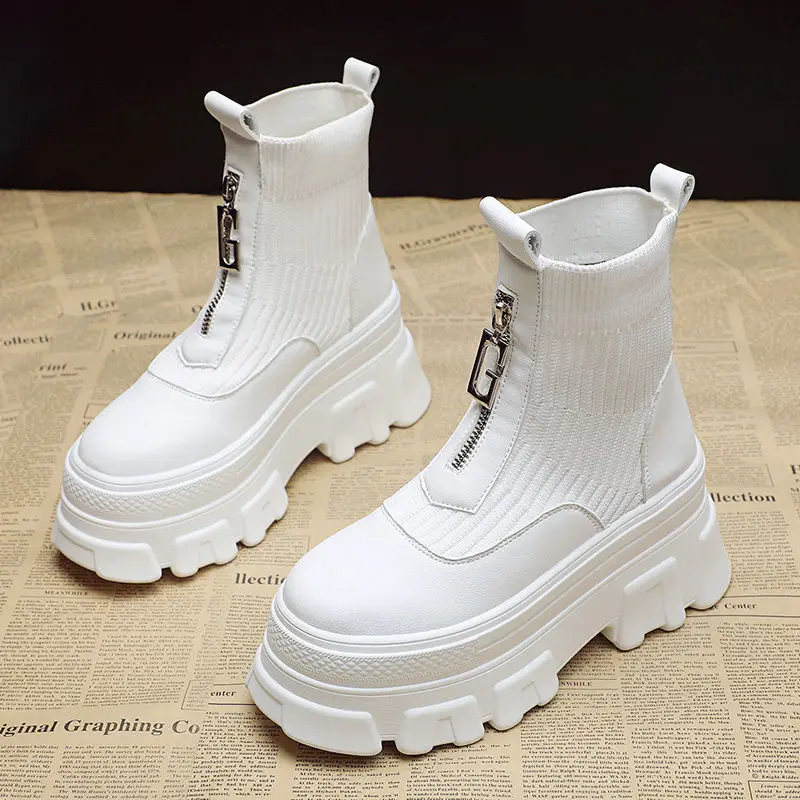 Chelsea Boots Women Shoes White Black Ankle Boots Women Autumn Winter Shoes Fashion Comfortable Motorcycle Boot Platform Shoes
Chelsea Boots Women Shoes White Black Ankle Boots Women Autumn Winter Shoes Fashion Comfortable Motorcycle Boot Platform Shoes