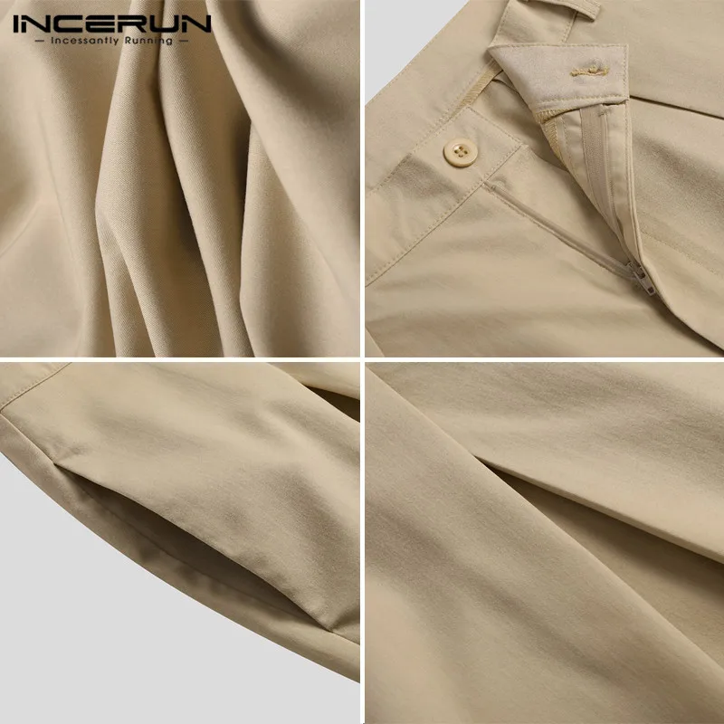 INCERUN Fashion Men Straight Pants Solid Color Joggers Button Casual Trousers Men Streetwear Chic Korean Style Loose Long Pants
INCERUN Fashion Men Straight Pants Solid Color Joggers Button Casual Trousers Men Streetwear Chic Korean Style Loose Long Pants