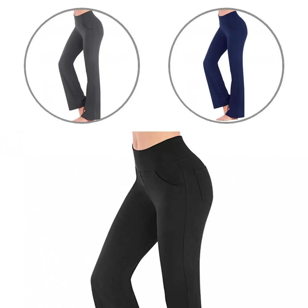 Sporty Women Pants High Waist Stylish Comfortable High Waist Solid Color Bootcut Pants Bootcut Pants for Workout
Sporty Women Pants High Waist Stylish Comfortable High Waist Solid Color Bootcut Pants Bootcut Pants for Workout