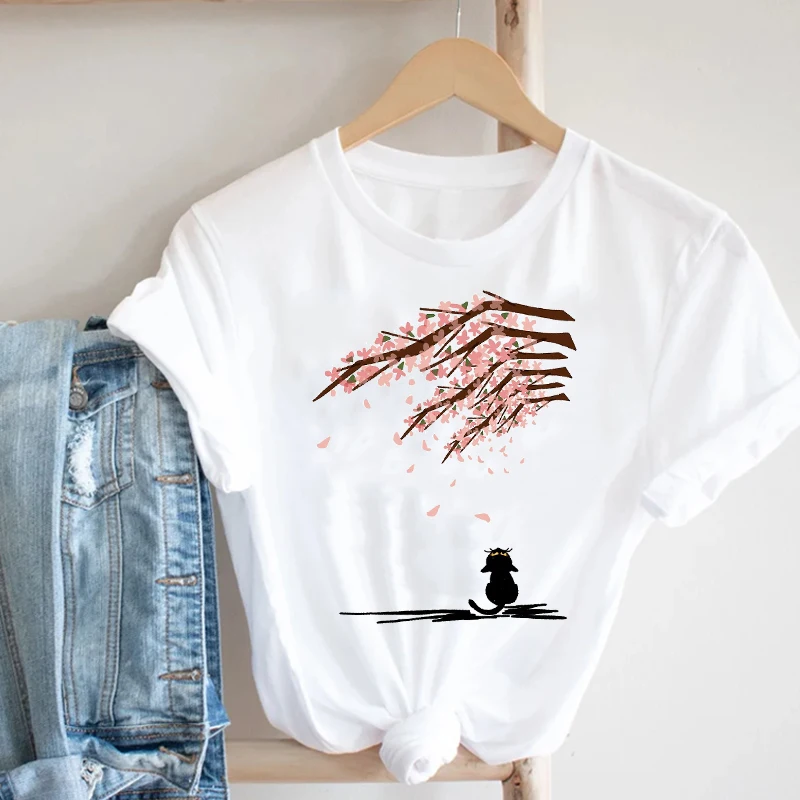 Women Clothing Floral Flower Cartoon Animal Funny Cat Cute 90s Girl Fashion Clothes Print Tee Top Tshirt Female Graphic T-shirt
Women Clothing Floral Flower Cartoon Animal Funny Cat Cute 90s Girl Fashion Clothes Print Tee Top Tshirt Female Graphic T-shirt