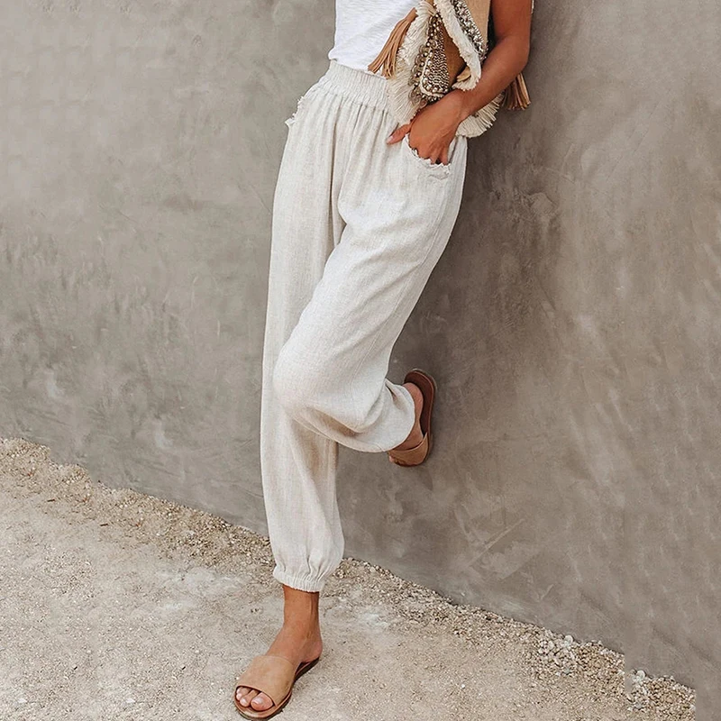 Women Ankle Pants Female Casual Comfortable Trousers Loose Solid Color Pocket High Waist Spring And Summer Street Wear Fashion
Women Ankle Pants Female Casual Comfortable Trousers Loose Solid Color Pocket High Waist Spring And Summer Street Wear Fashion