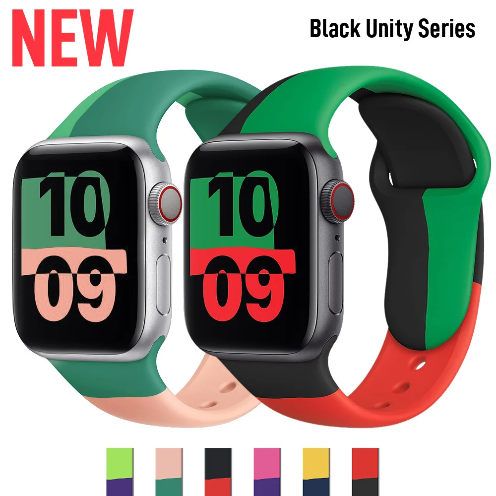 Black Unity New Strap for Apple Watch Band 38mm 42mm Iwatch Accessories Watch Sport Serie 4 5 SE 6 40mm 44mm Wristband Watchband
Black Unity New Strap for Apple Watch Band 38mm 42mm Iwatch Accessories Watch Sport Serie 4 5 SE 6 40mm 44mm Wristband Watchband