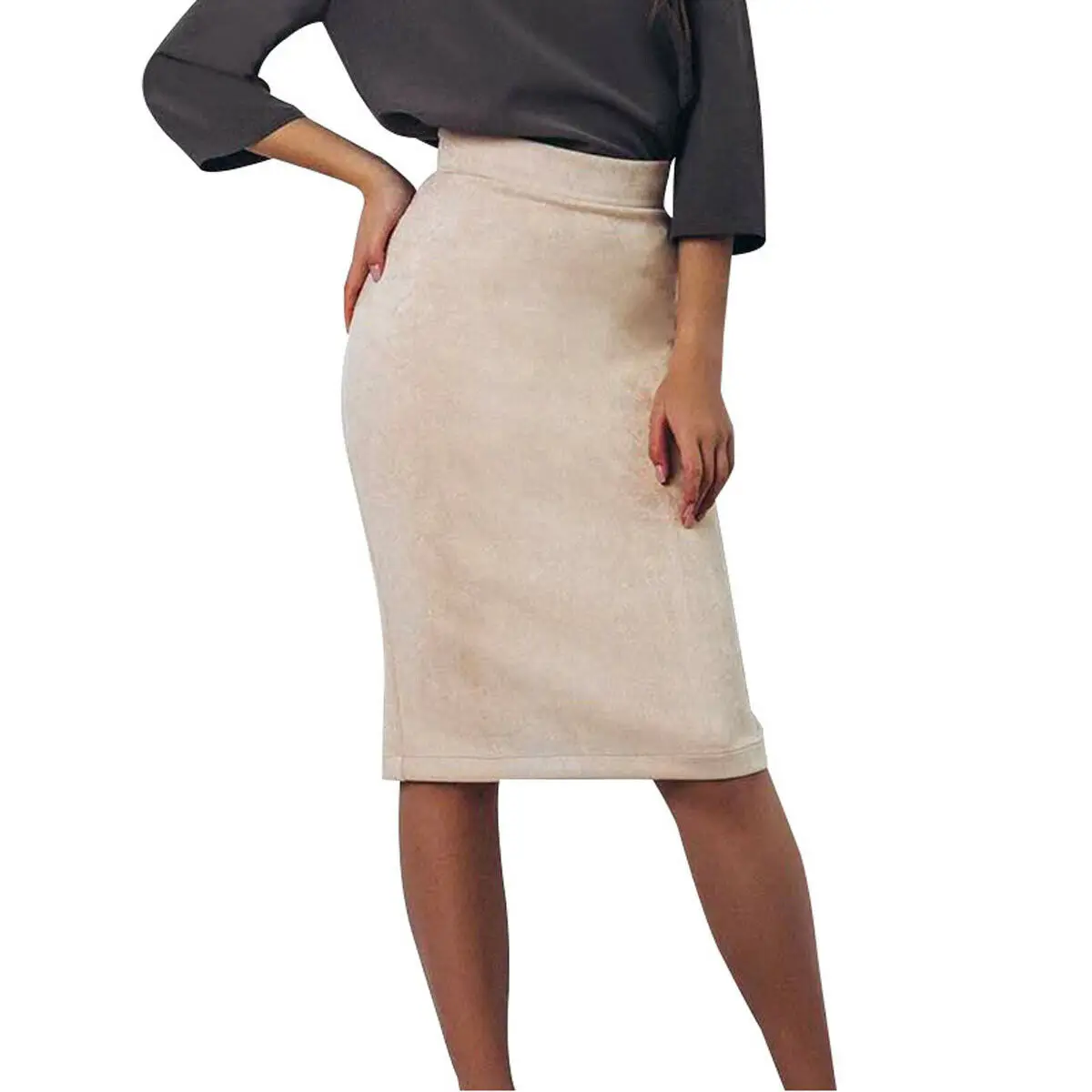 Ladies Women Skirt 2019 Plain Bodycon Pencil High Waist Skirts Solid Beige Plus Size S-XL
Ladies Women Skirt 2019 Plain Bodycon Pencil High Waist Skirts Solid Beige Plus Size S-XL