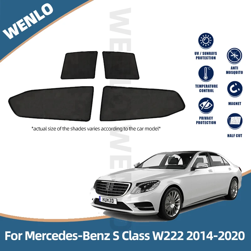 Магнитный солнцезащитный козырек для боковых окон автомобиля для Mercedes Benz S Class W222 2014-2020 автомобильный сетчатый солнцезащитный чехол
Магнитный солнцезащитный козырек для боковых окон автомобиля для Mercedes Benz S Class W222 2014-2020 автомобильный сетчатый солнцезащитный чехол