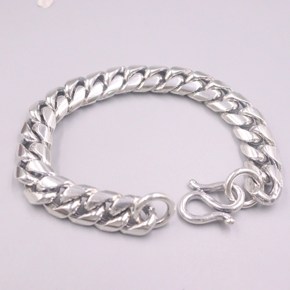 Pure 925 Sterling Silver Bangle Bless Lucky 12mm Curb Link Chain Bracelet For Men Gift 75g / 21cm
Pure 925 Sterling Silver Bangle Bless Lucky 12mm Curb Link Chain Bracelet For Men Gift 75g / 21cm