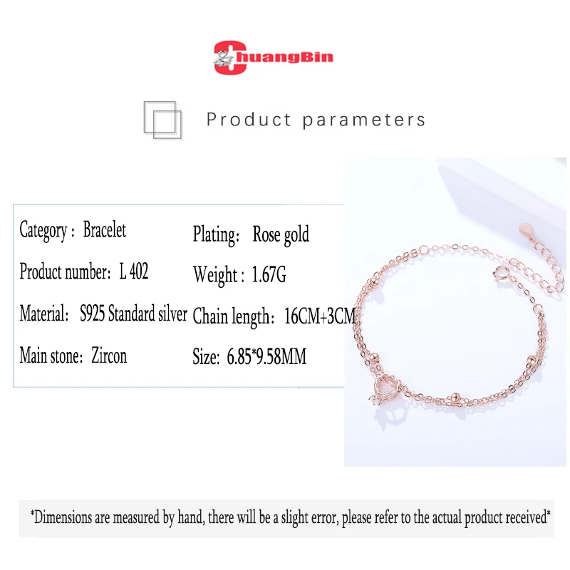 Genuine S925 sterling silver small lucky female ring bracelet exquisite luxury zircon bracelet birthday gift
Genuine S925 sterling silver small lucky female ring bracelet exquisite luxury zircon bracelet birthday gift