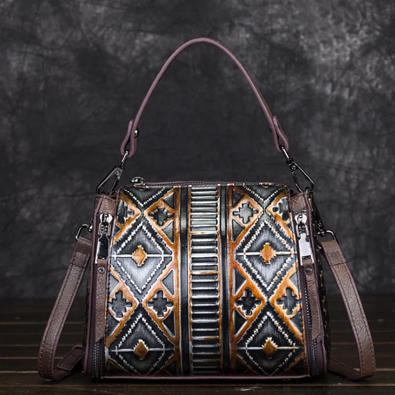 Vintage Leather Women Bag Original Hand Brushed Handbag Cowhide Embossed Female Bags Trendy Shoulder Bag Color Stitching Design
Vintage Leather Women Bag Original Hand Brushed Handbag Cowhide Embossed Female Bags Trendy Shoulder Bag Color Stitching Design