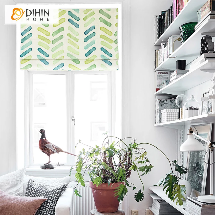 Modern Green Lines Printed Roman Shades Custom to Sizes Window Curtains For Living Room Free Shipping
Modern Green Lines Printed Roman Shades Custom to Sizes Window Curtains For Living Room Free Shipping