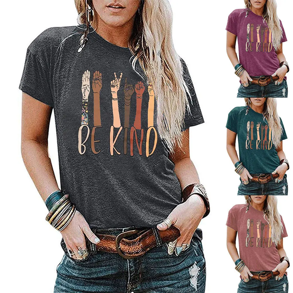 BE KIND Shirts Women Harajuku Summer Woman Tshirts Vintage Streetwear Kawaii Clothes Punk Tops Aesthetic
BE KIND Shirts Women Harajuku Summer Woman Tshirts Vintage Streetwear Kawaii Clothes Punk Tops Aesthetic