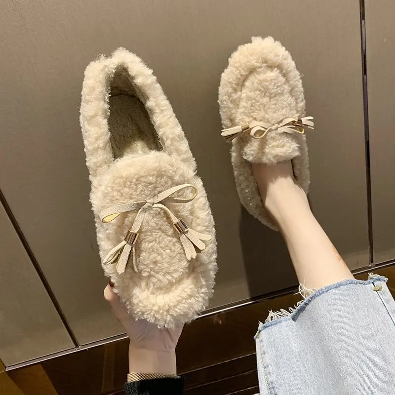 Round Toe Loafers Fur Korean Shoes Bow-Knot Women's Moccasins Autumn All-Match Female Footwear Slip-on Casual Sneaker 2021 Butte
Round Toe Loafers Fur Korean Shoes Bow-Knot Women's Moccasins Autumn All-Match Female Footwear Slip-on Casual Sneaker 2021 Butte