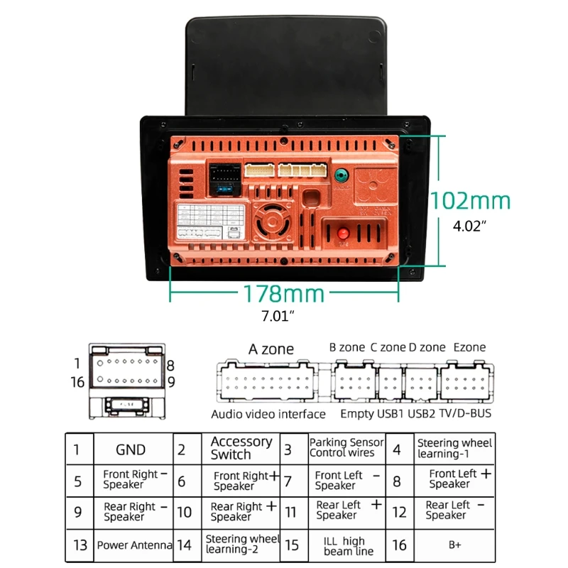 4.2 Bluetooth Car Radio Car Player Dual USB Input Multimedia Video Player T21E