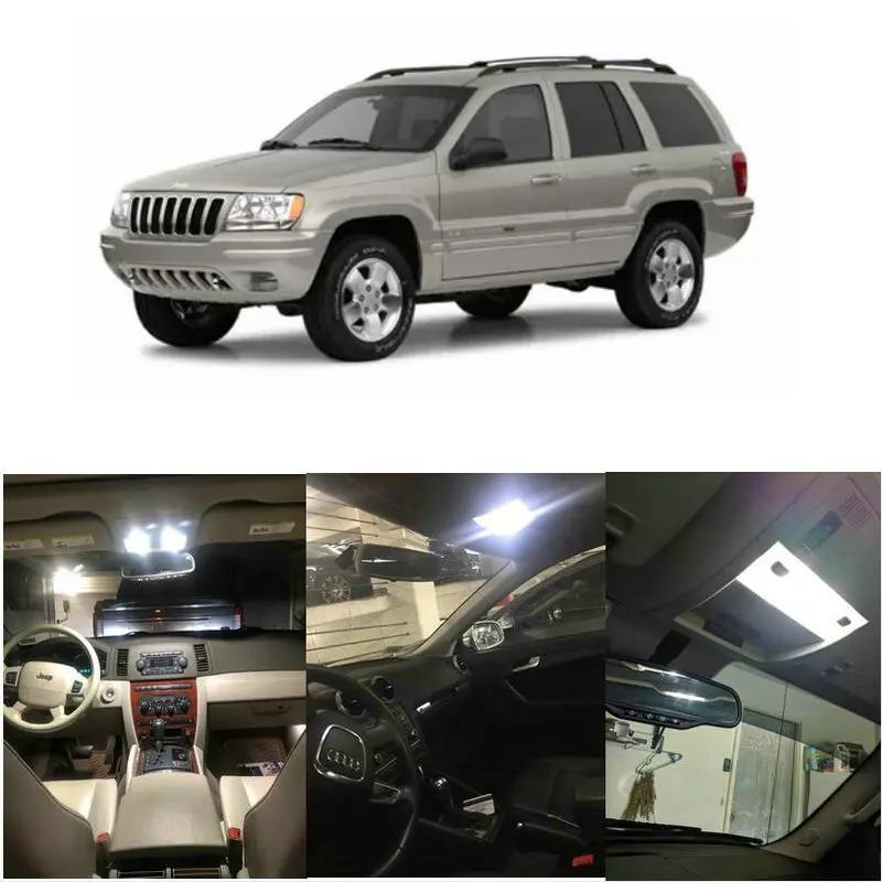 Внутренние светодиодные лампы для 2002 Jeep Grand Cherokee Liberty Wrangler карта купольный
