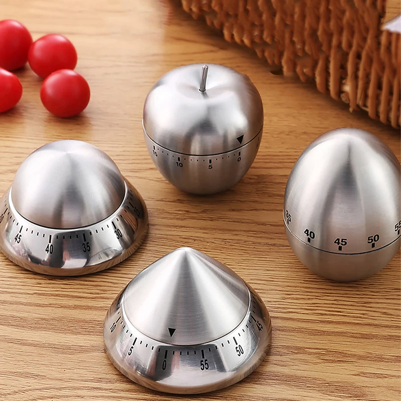 

Kitchen Timer Stainless Steel 60 Minutes Mechanical Alarm Clock Baking Cooking Tools Countdown Time Management Kitchen Gadgets
