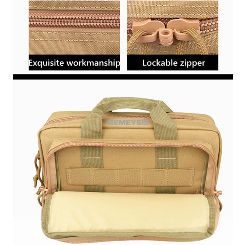 Universal Tactical Handgun Firearm Case Outdoor Military Hunting Shooting Pistol Bag with Protable Handle
Universal Tactical Handgun Firearm Case Outdoor Military Hunting Shooting Pistol Bag with Protable Handle