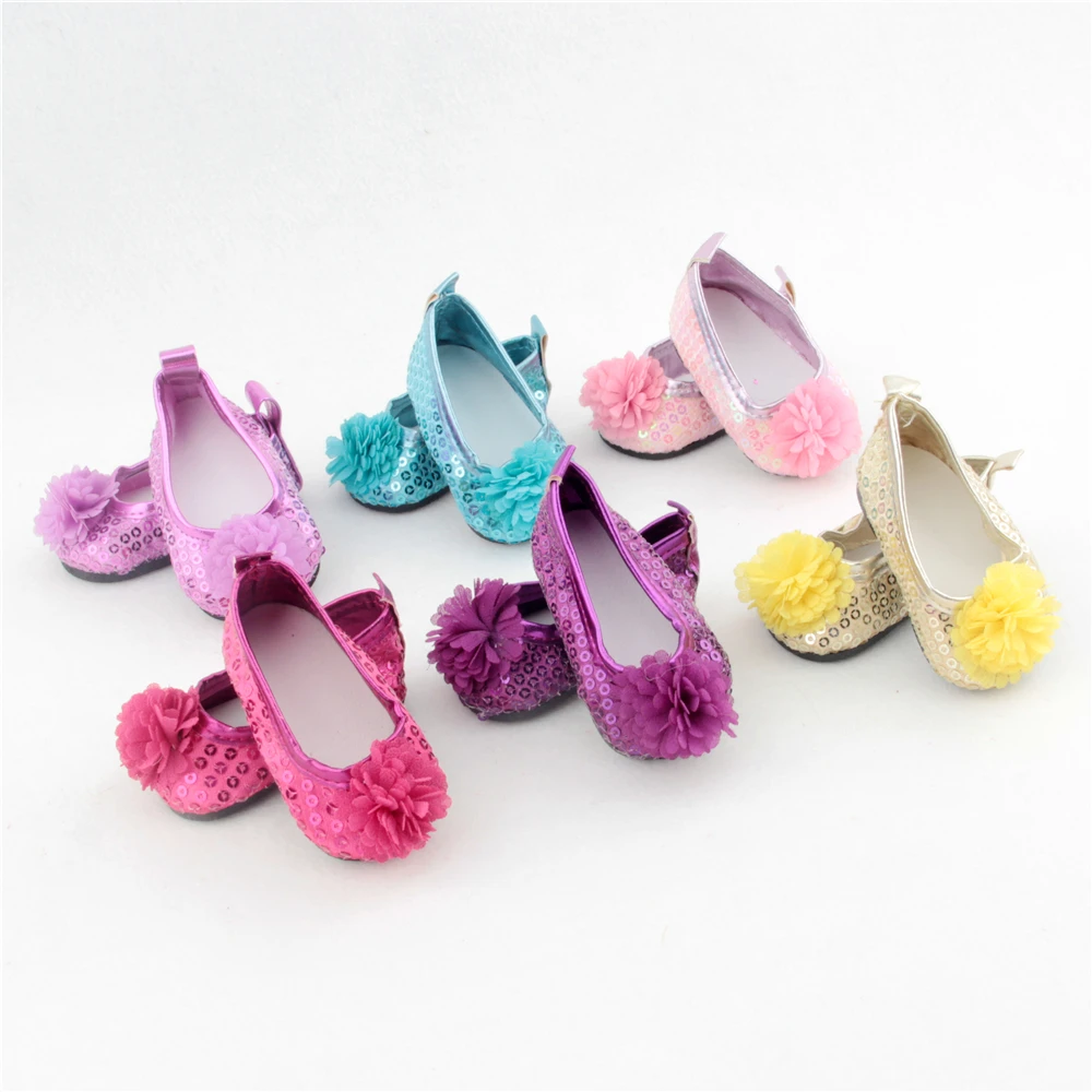 New Fashion Baby Sequins Flower Doll shoes 7cm Manual Shoes Lovely 43cm Dolls Baby New Born and 18" American Doll Accessories
New Fashion Baby Sequins Flower Doll shoes 7cm Manual Shoes Lovely 43cm Dolls Baby New Born and 18" American Doll Accessories
